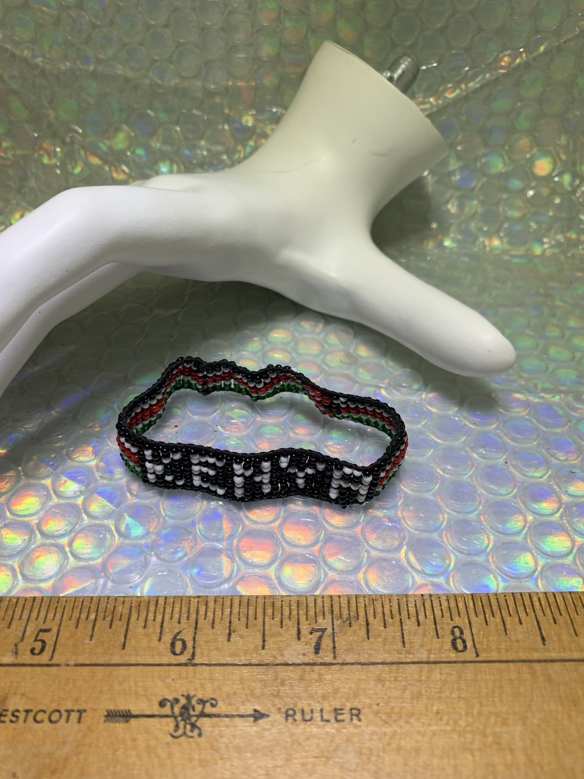 Made In Kenya Maasai Warrior Shield Colors Bracelet For Trash Litter Cleanup
