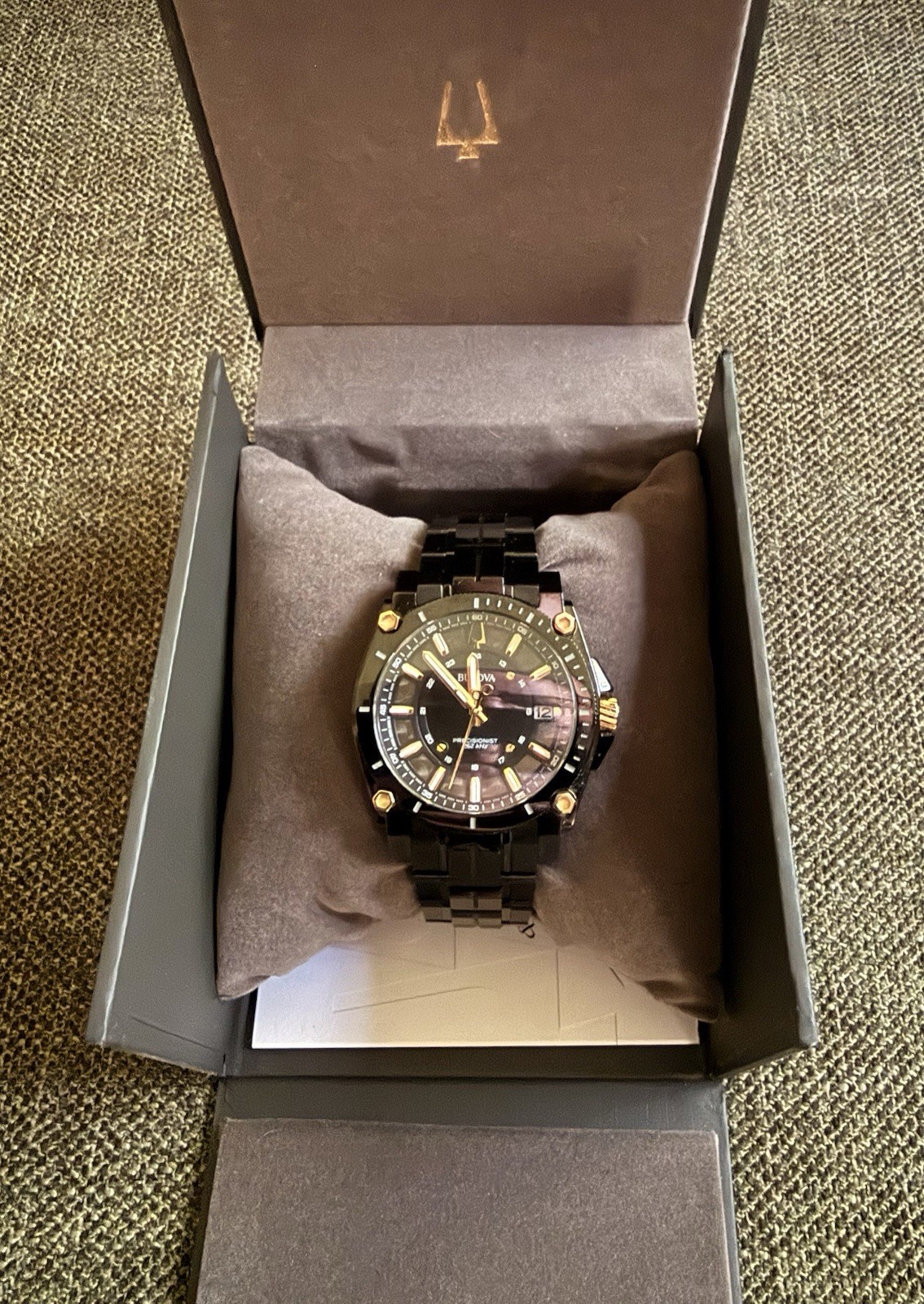 Bulova Men’s Precisionist Quartz Black Stainless Steel Watch