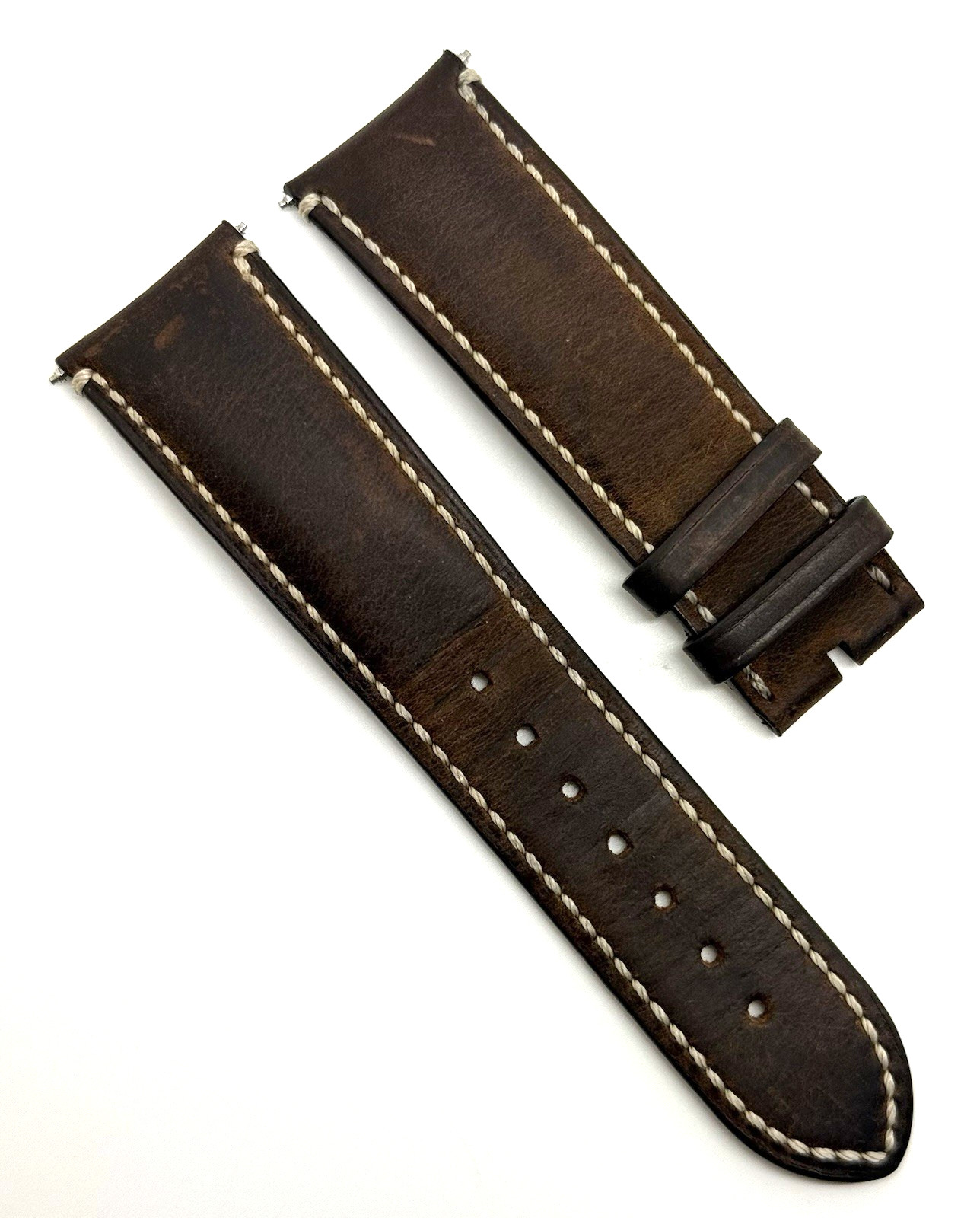 H. Moser & Cie 22mm x 20mm Brown Calfskin Leather Watch Strap Band Authentic OEM