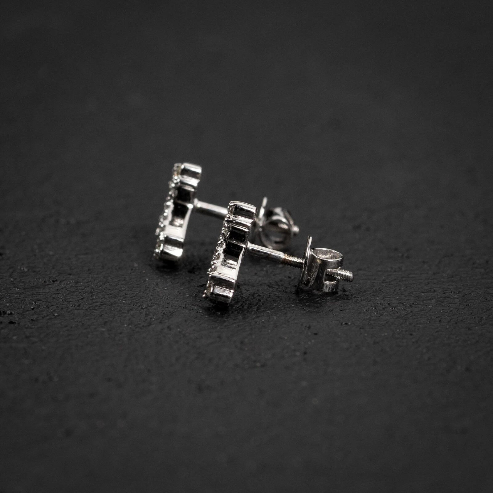 14K White Gold Plated 2.50Ct Lab Created Diamond Cross Stud Women’s Earring