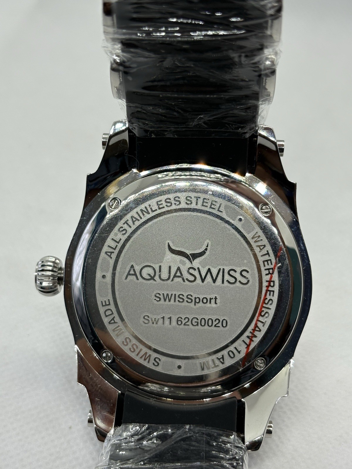 Aquaswiss Swissport SW1162G0020 Mens Watch Black Roman Numeral Dial Unworn