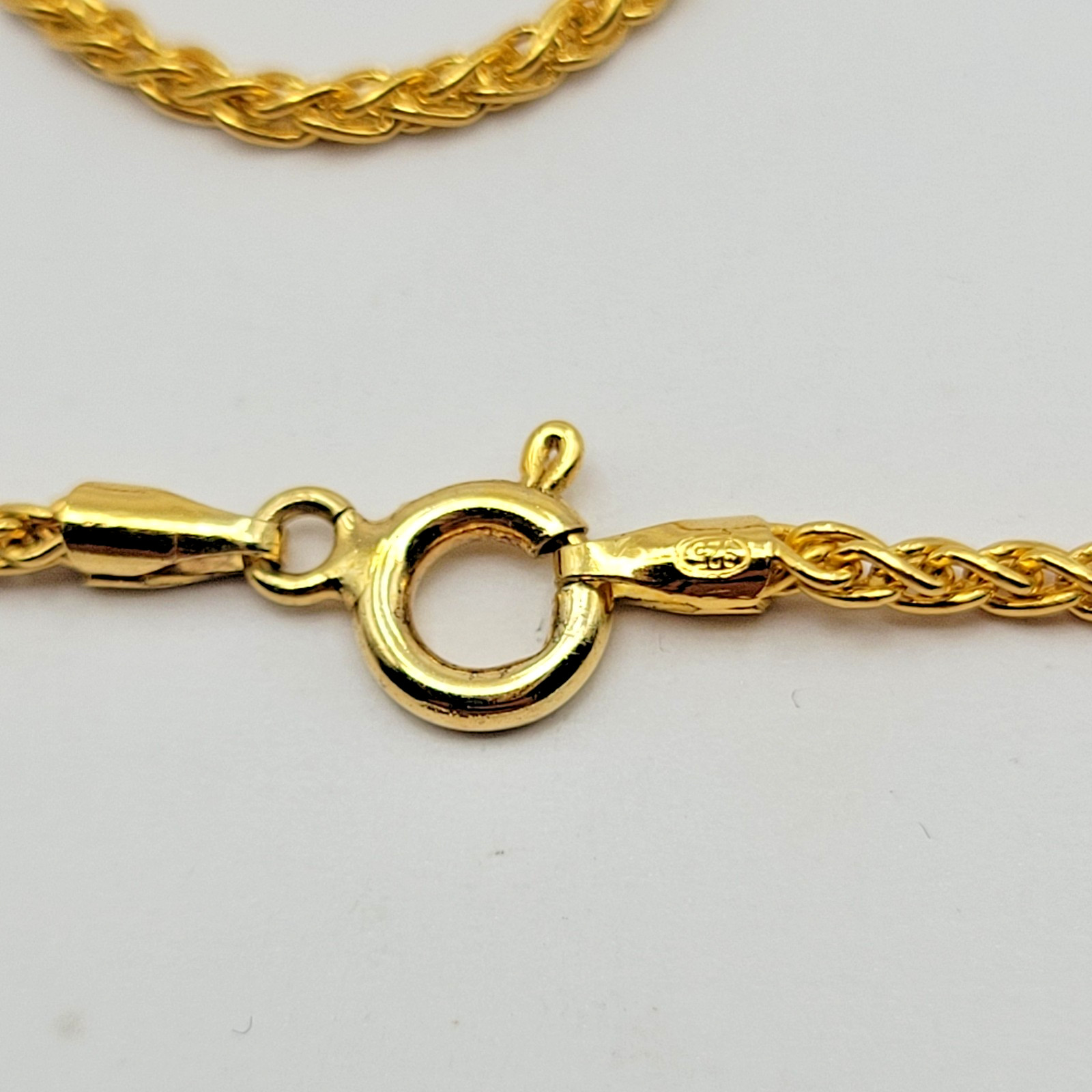 QVC Italian Silver 18k Sterling 1.6mm Foxtail Wheat Chain Necklace – 18″