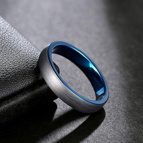 4mm Tungsten Men Ring Classic Brushed Dome Wedding Band Engagement Rings Comfort