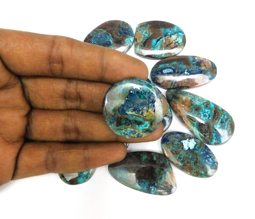 Natural Shattuckite Cabochon Gemstone For Making Jewelry Wholesale Lot 71415