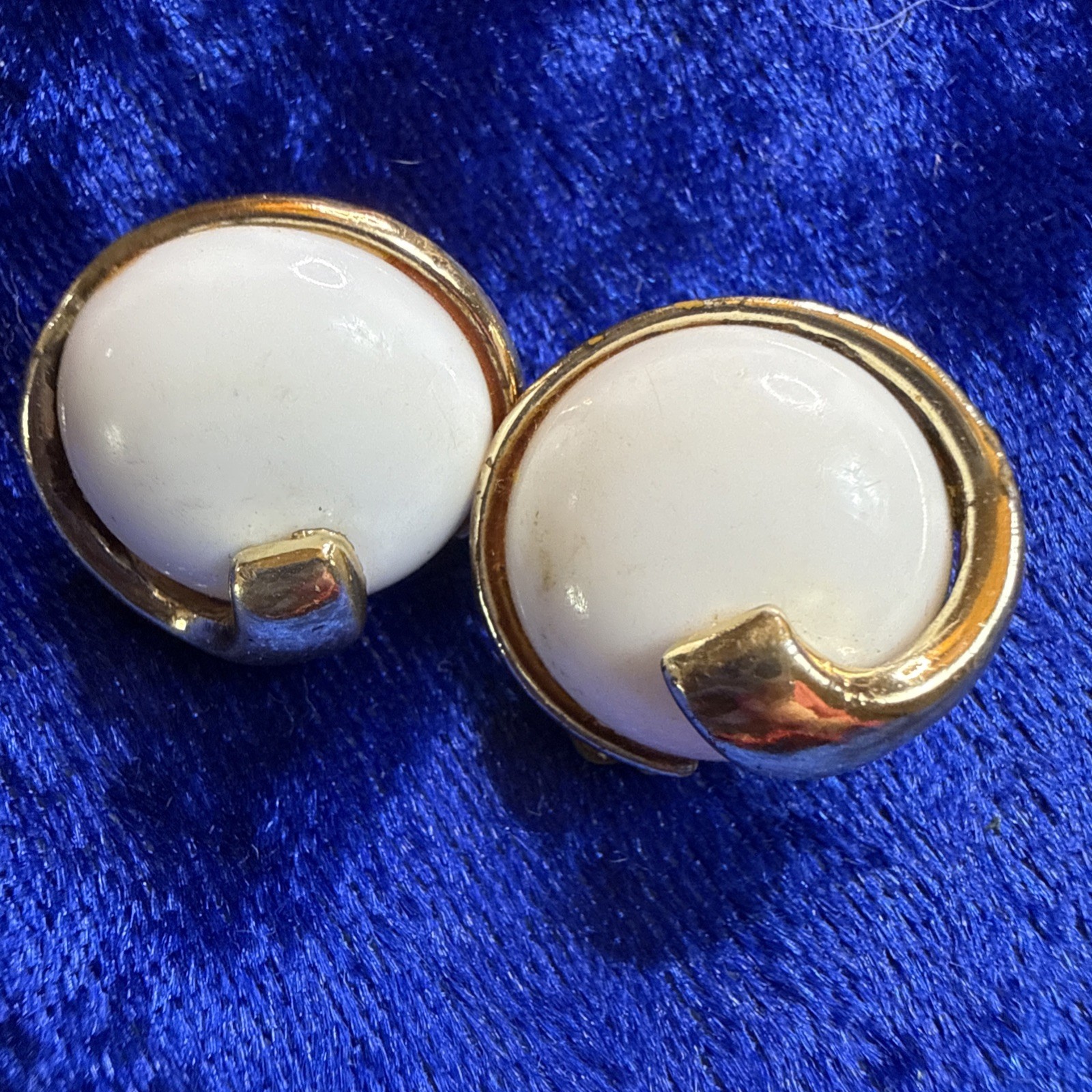 Vintage Clip On Earrings Lot of 3 Pairs Costume Jewelry Red White Mix Materials