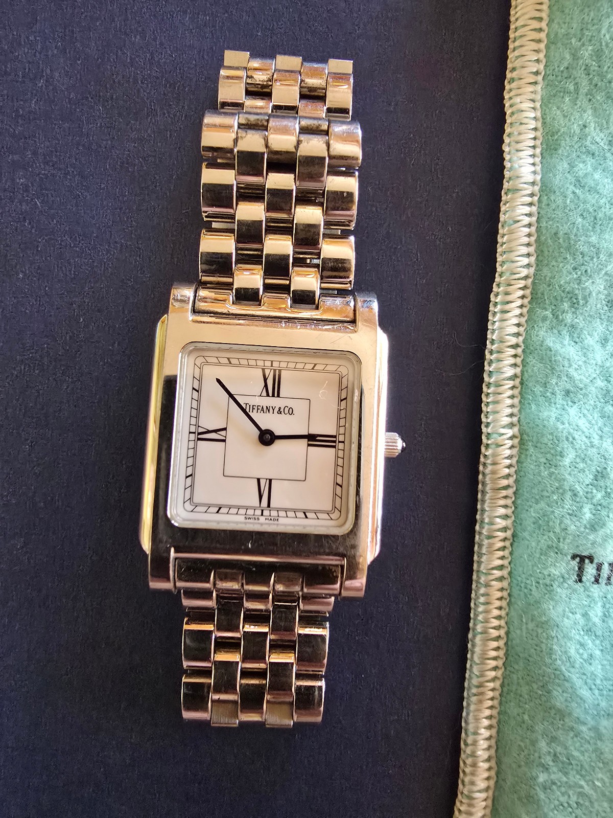 Tiffany & Co Portfolio Classic Square – Vintage -Swiss Made – Water Resisitant