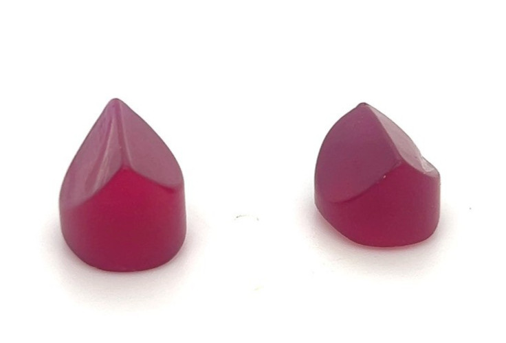 Red Flame Fusion Lab Created Lapidary Rubies 25cts