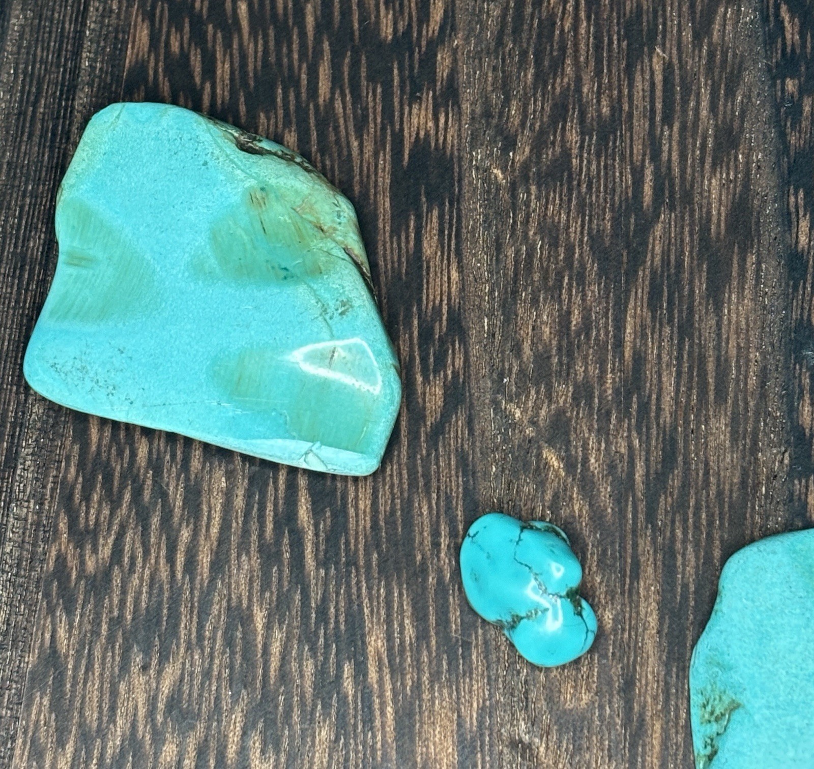 Kingman Turquoise Side-Drilled Focal Stabilized Slabs 54 Grams