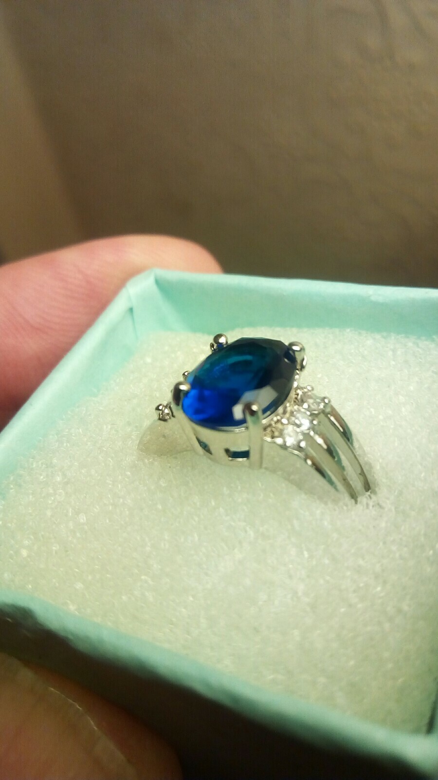 Ladies Silver Jewel Ring
