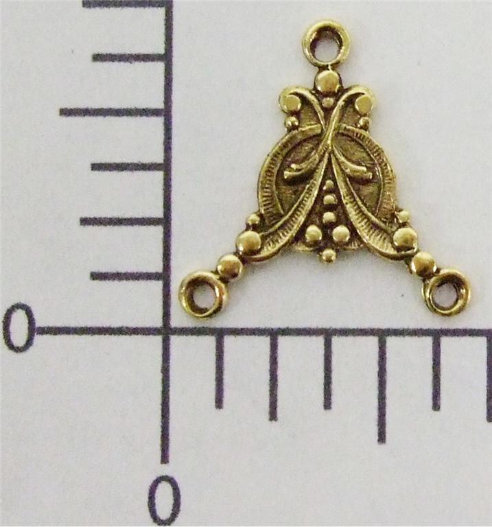 26353 2 Pc Brass Oxidized Victorian Jewelry Connector Finding