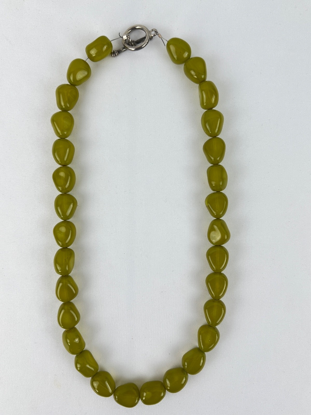 18″ Lime Green Natural Irregular Natural Stones Necklace Spring Summer