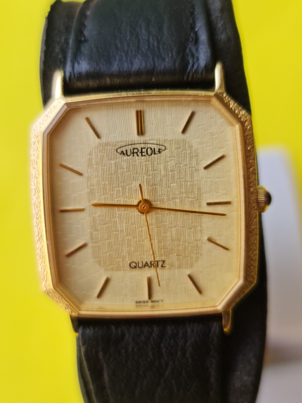 Vintage Aureole Tank Quartz Original Swiss Unisex Watch
