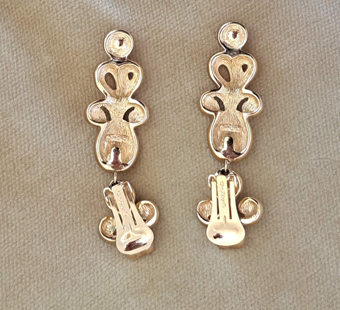 Vintage 80s Christian Dior Drop Earrings