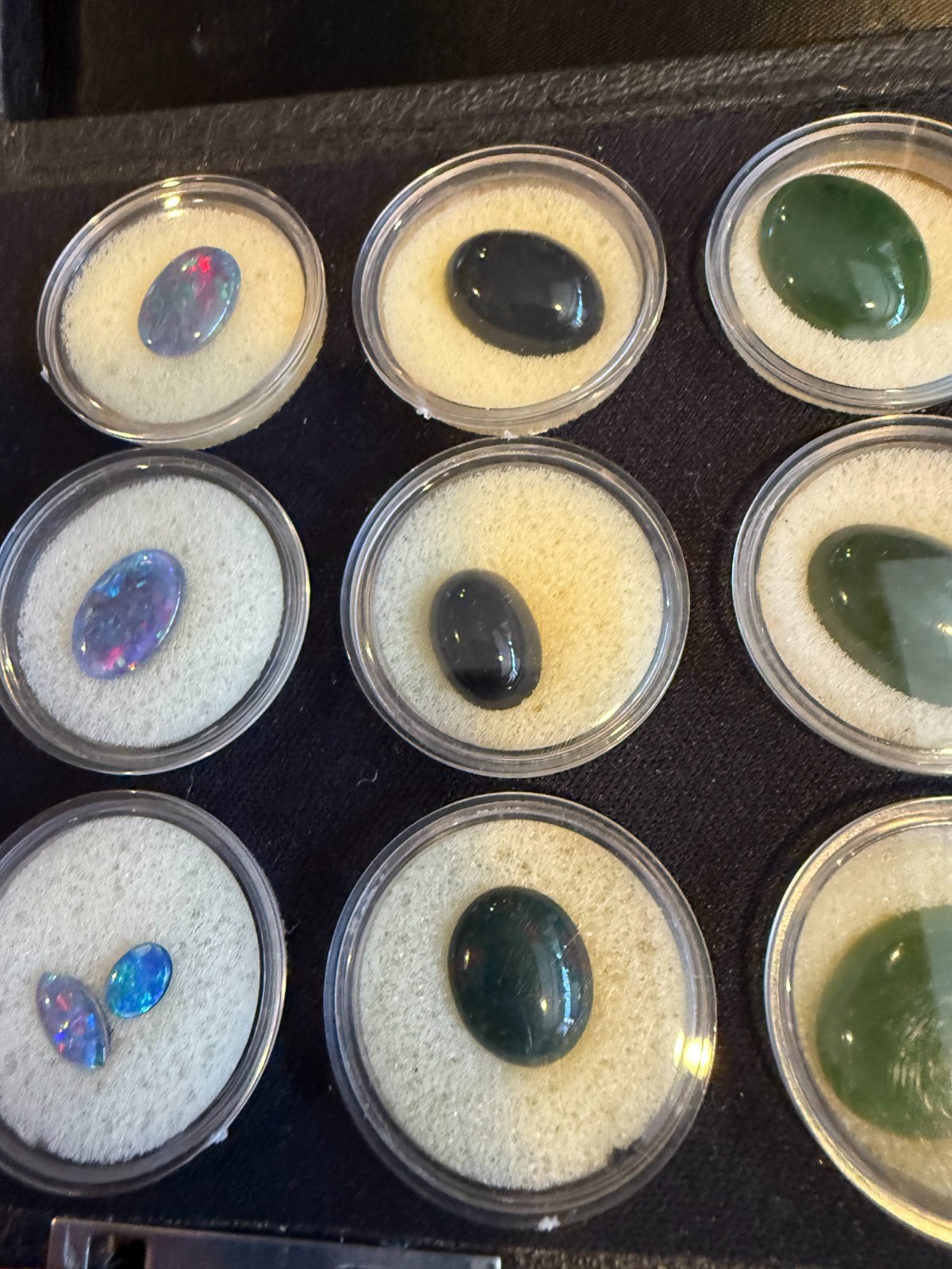Assorted Mix Of Loose Faceted Gemstones By JTV (15 TOTAL) IN BLACK BOX EACH SEAL