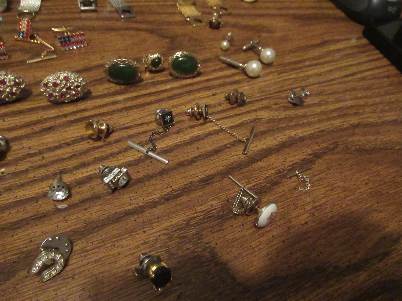 Lot of Tie pins tacks Clips Cufflinks more vintage