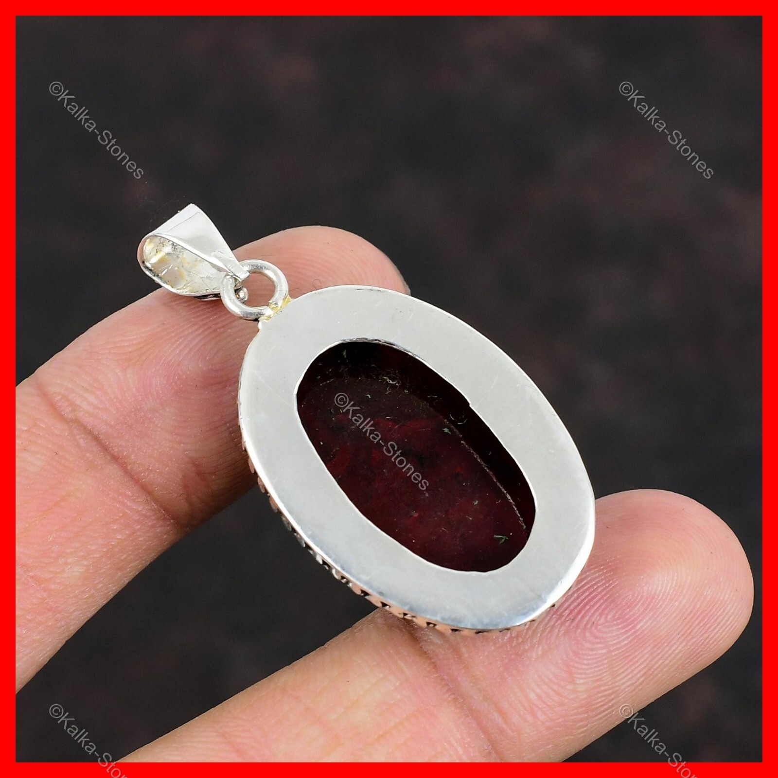 Valentines Deal Red Fire Labradorite Gemstone Sterling Silver Pendant Jewelry