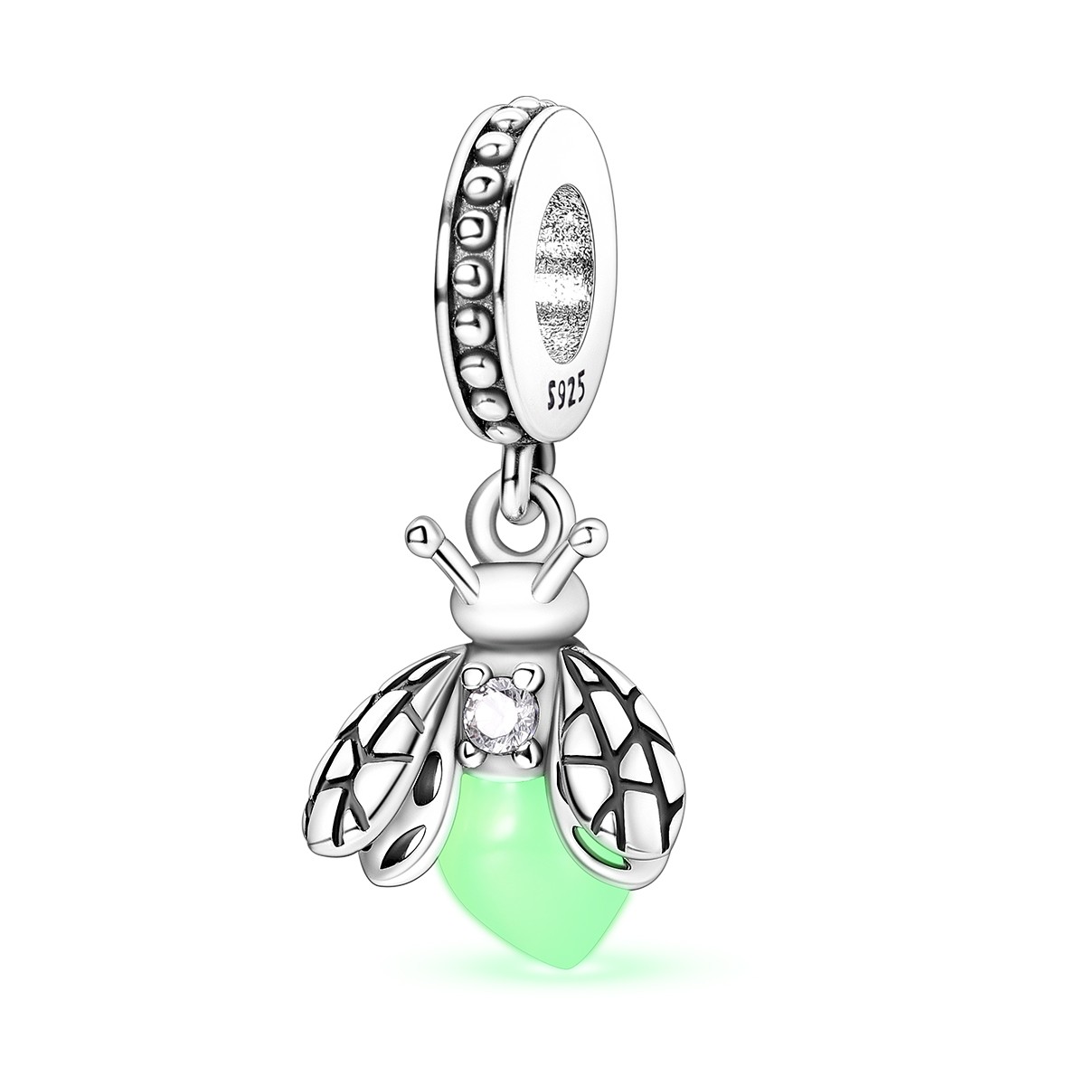 MULA Original Luminous Firefly DIY Charm CZ For Women Bracelet 925 Silver Plated
