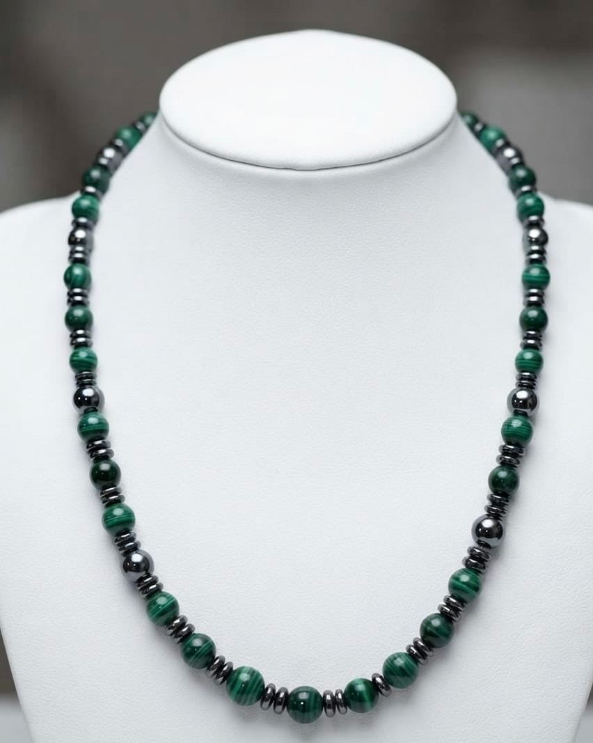 10mm Green Tiger Eyes, and Hematite