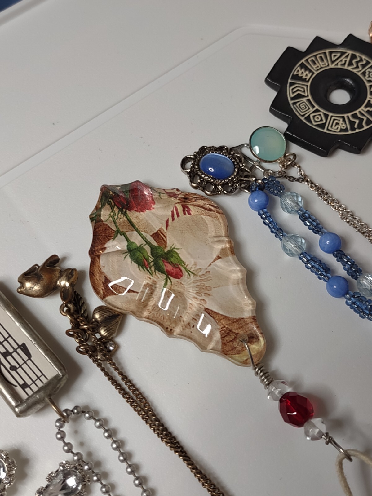 Lot Of 12 Pendant Necklaces Heart, Rabbit, Star, Anchor, Music Necklace Lot P33