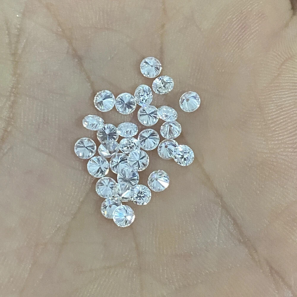 Natural Loose 2 MM Diamond Round 100 Pcs Lot VVS1 Clarity D White Color 0.03 ct.