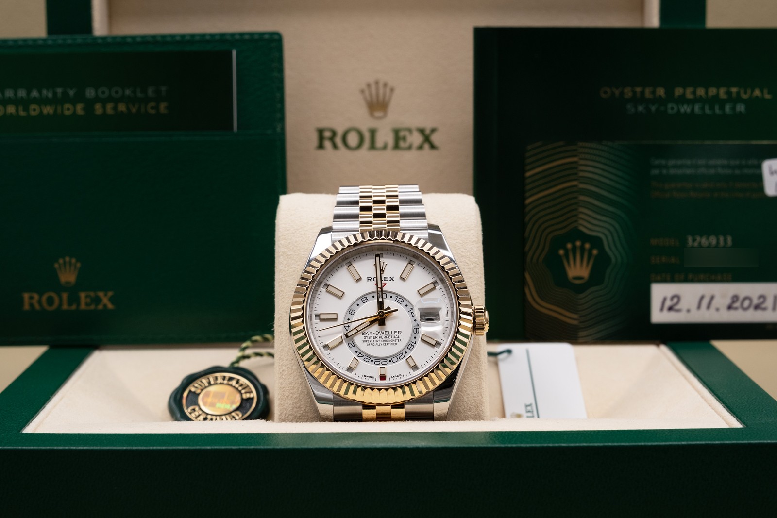 2021 Rolex SkyDweller White Dial Complete