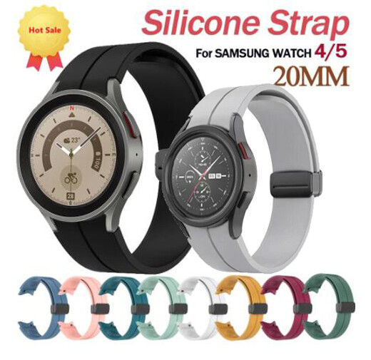 For Samsung Galaxy Watch 5 40 44mm 45mm Magnetic Silicone Watch Band Sport Strap