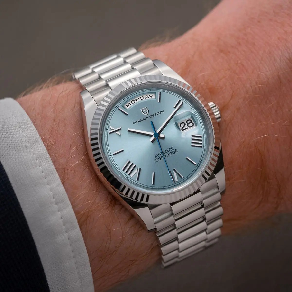 PAGANI DESIGN PD1752 Sky Blue Dial Automatic Stainless Steel Luxury Men’s Watch