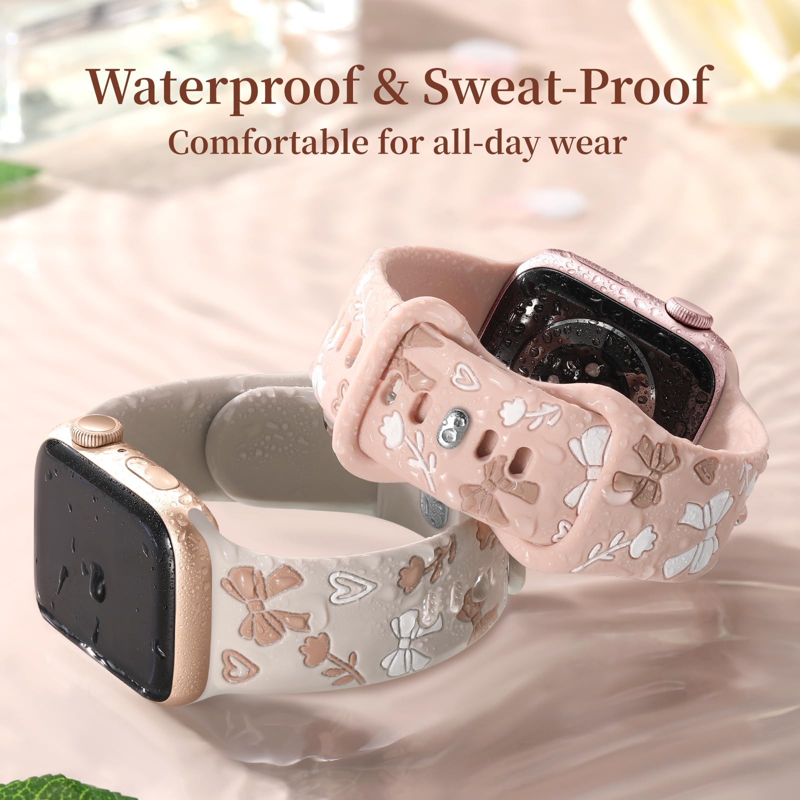 Lerobo Floral Band 38mm/40mm/41mm/(42mm-Series 11 10), Bow Starlight