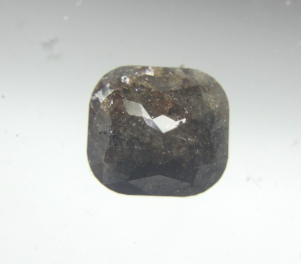 3.58Cts Checker Rose Cut Diamond Brown Cushion Cut 9.05×8.33×4.94 MM