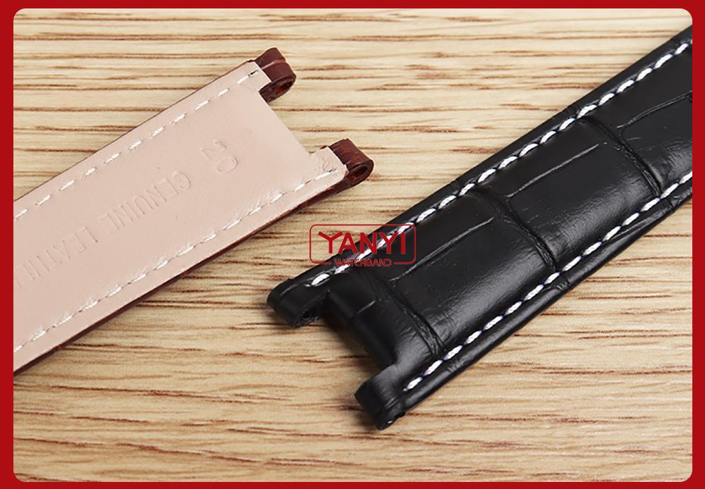 Genuine Leather Watch Strap Fit for Gc 22x13mm 20x11mm Notched Wristwatches Band