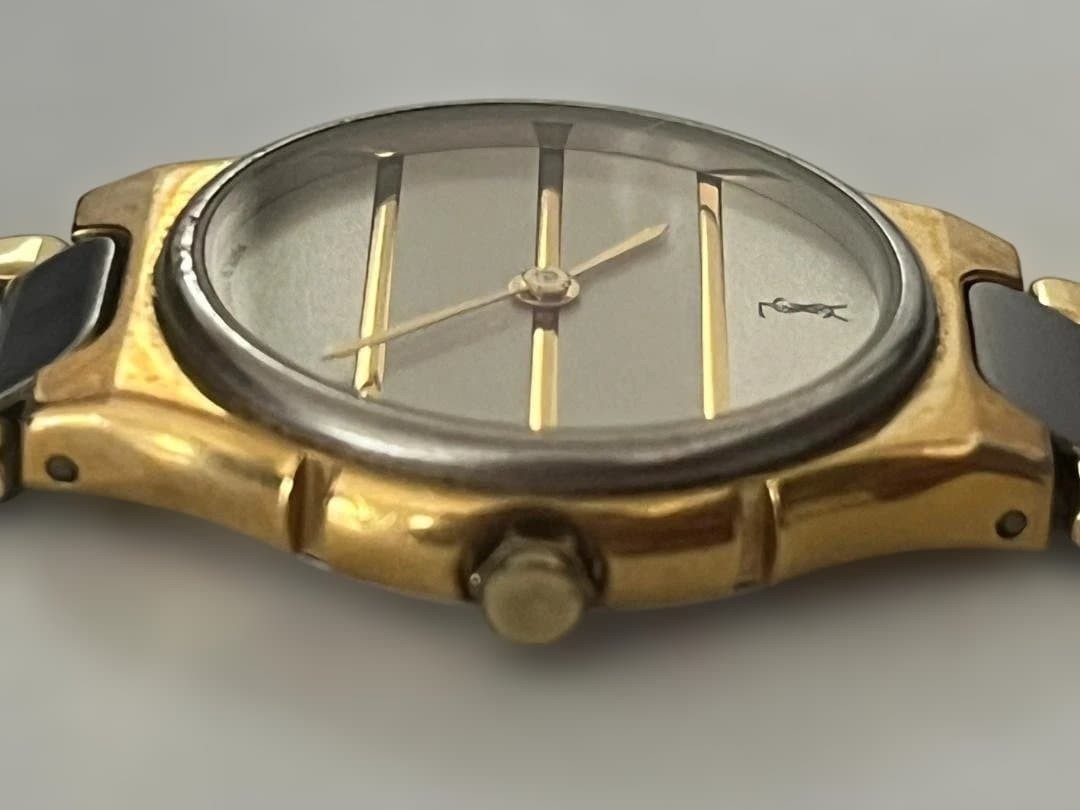 Yves Saint Laurent YSL Round Border Gold Ladies’ Watch