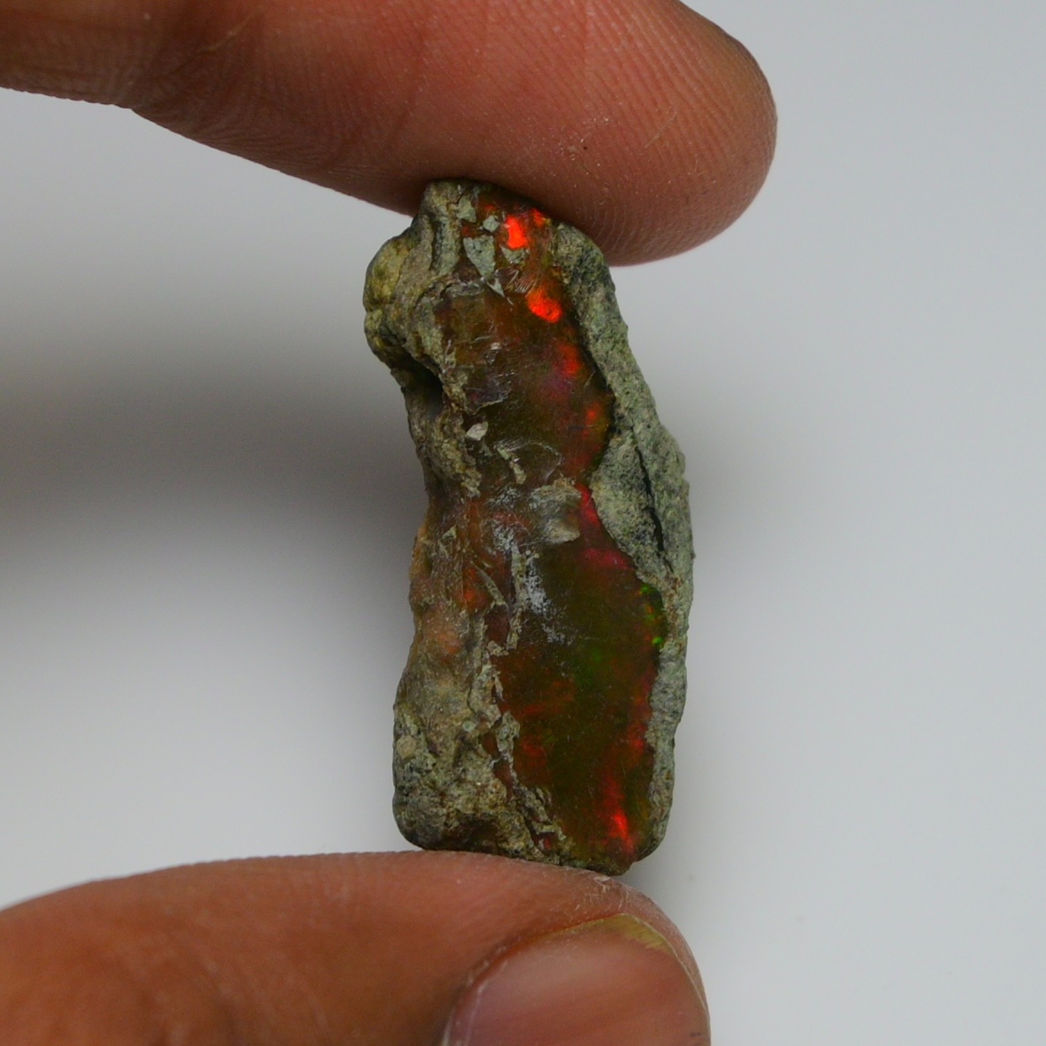 Black Opal Rough 9.45 Carats, Smoked Ethiopian Welo Opal Rough, Fire Opal Raw