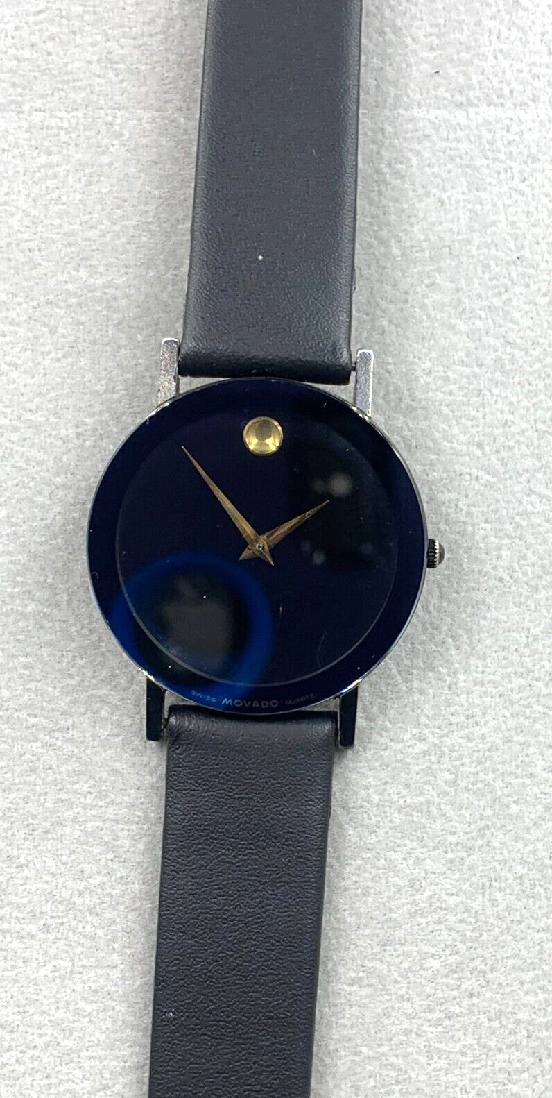 Movado watch Ultra-Thin Museum 8740.882 N 31mm working warranty 1980’s Vintage