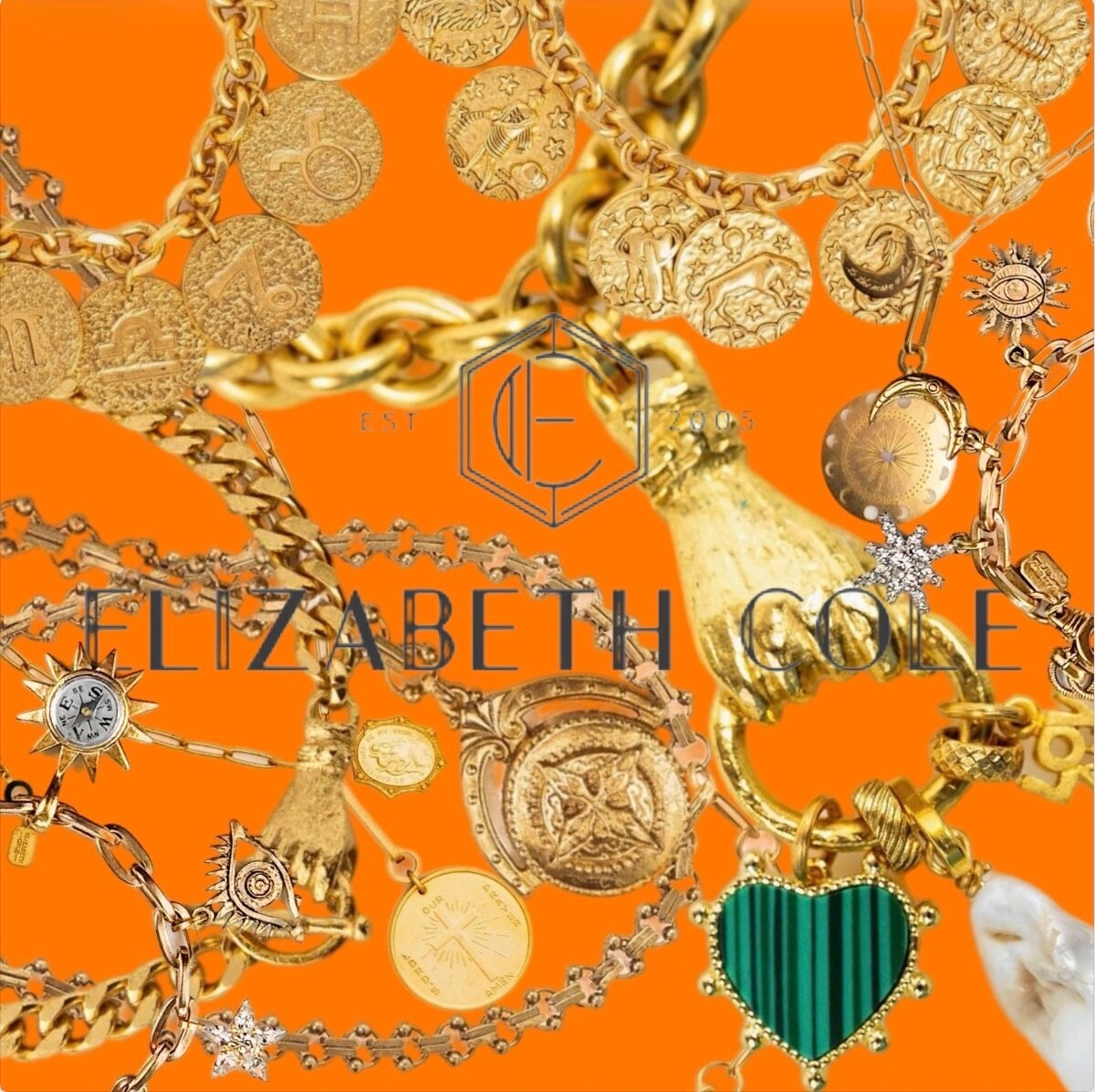 Elizabeth Cole Jewelry Oakley Necklace 24K Gold Plated