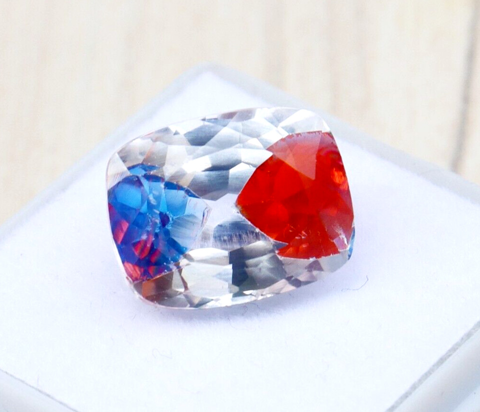 Pitambari Sapphire Bi-Color Natural Cushion Cut 16.50Ct Loose Gemstone Certified