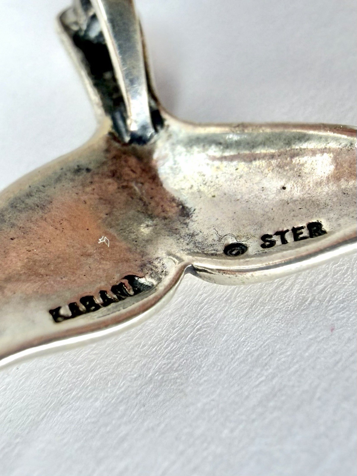 Kabana Sterling Silver Whale Tail Pendant