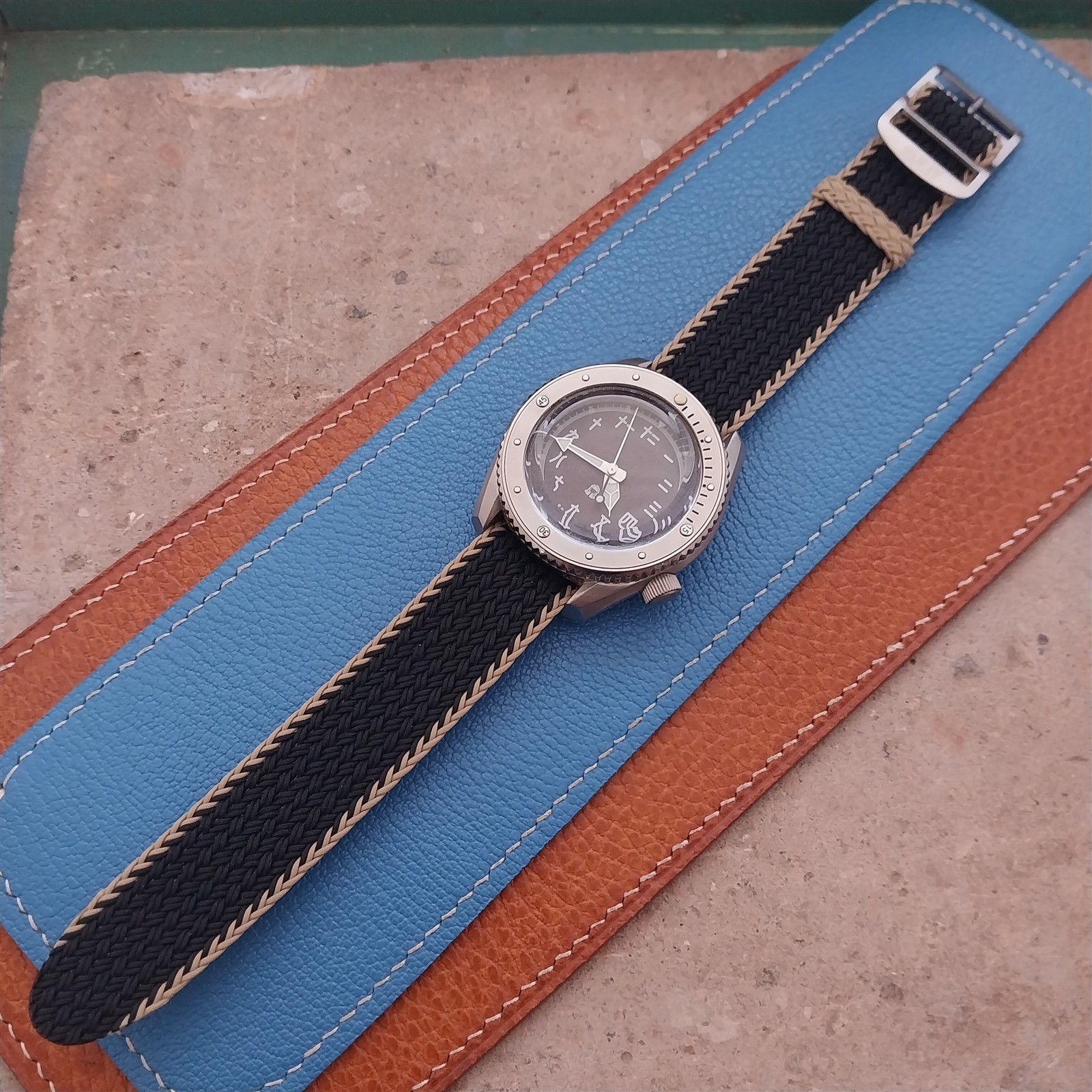 20mm Eulit Atlantic Braided Perlon Single Pass Field Watch Strap
