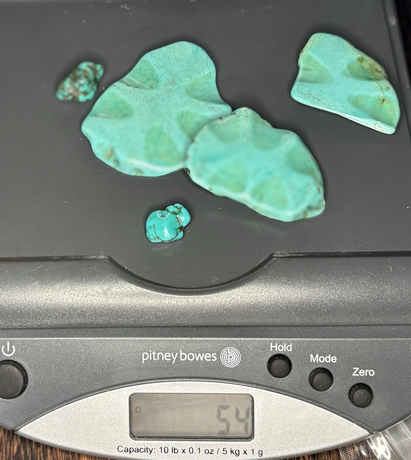 Kingman Turquoise Side-Drilled Focal Stabilized Slabs 54 Grams