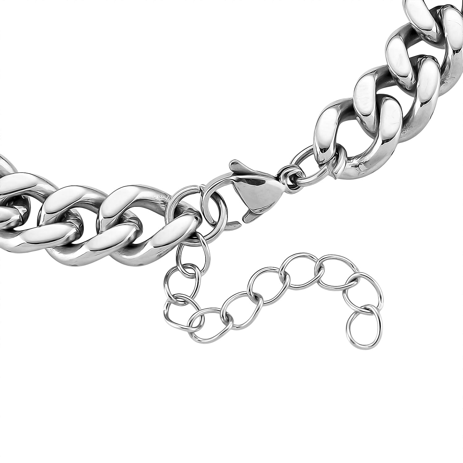 Cubic Zirconia Lion Head Bracelet in Stainless Steel 7.50-9.0In