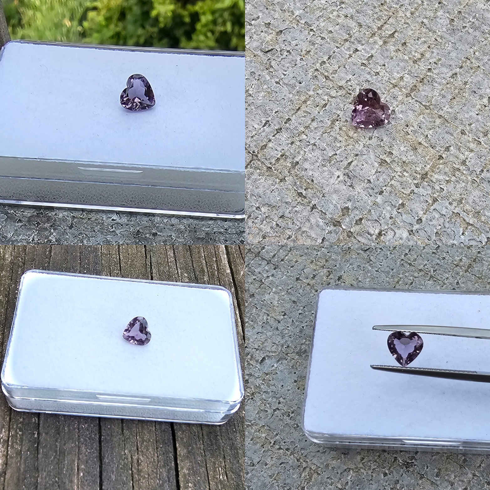 Amethyst 6.5mm X 6.9mm Heart Shape Loose Stone!