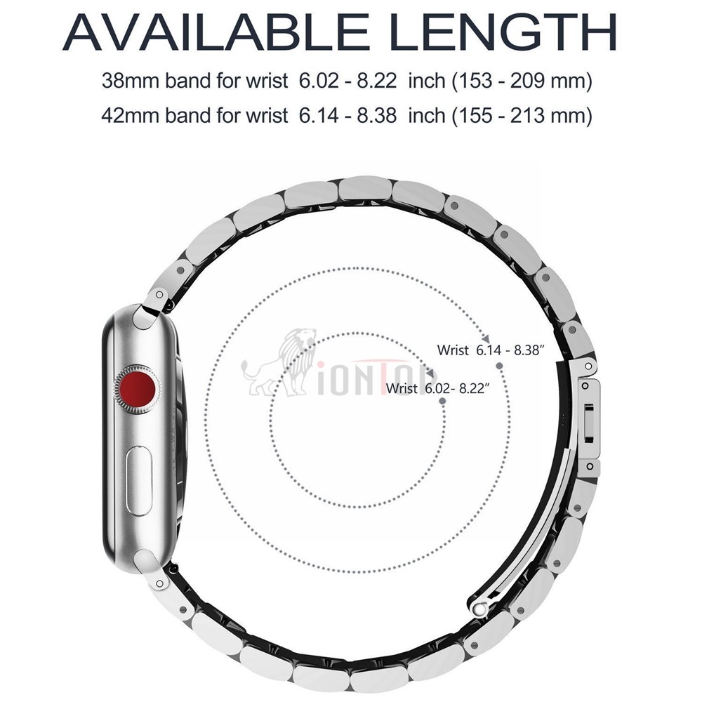 Stainless Steel Apple Watch Band Series 9 8 7 6 5 SE 42 40 44mm Ultra 49mm Strap