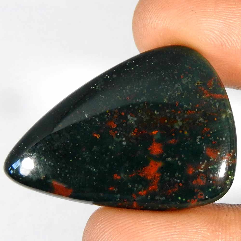37.25Cts100%Natural top 38x27x5 Blood Stone Oval Cabochon Loose Gemstone