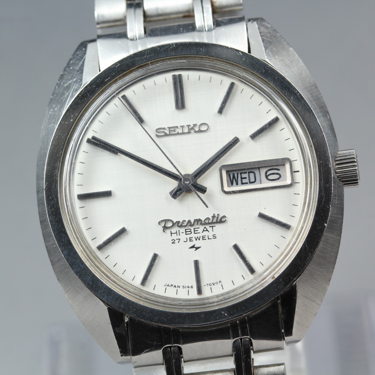 Genuine Belt [Exc+5] Vintage Seiko Presmatic 5146-7090 Hi-Beat Men AT Watch #2