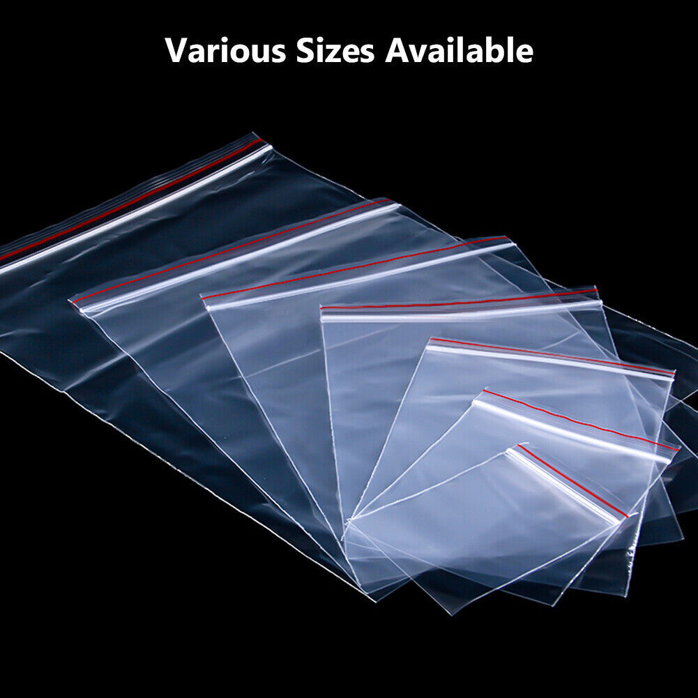 Packaging Self Seal Plastic 200Pcs Resealable Zip Lock Bags Clear Jewelry Poly