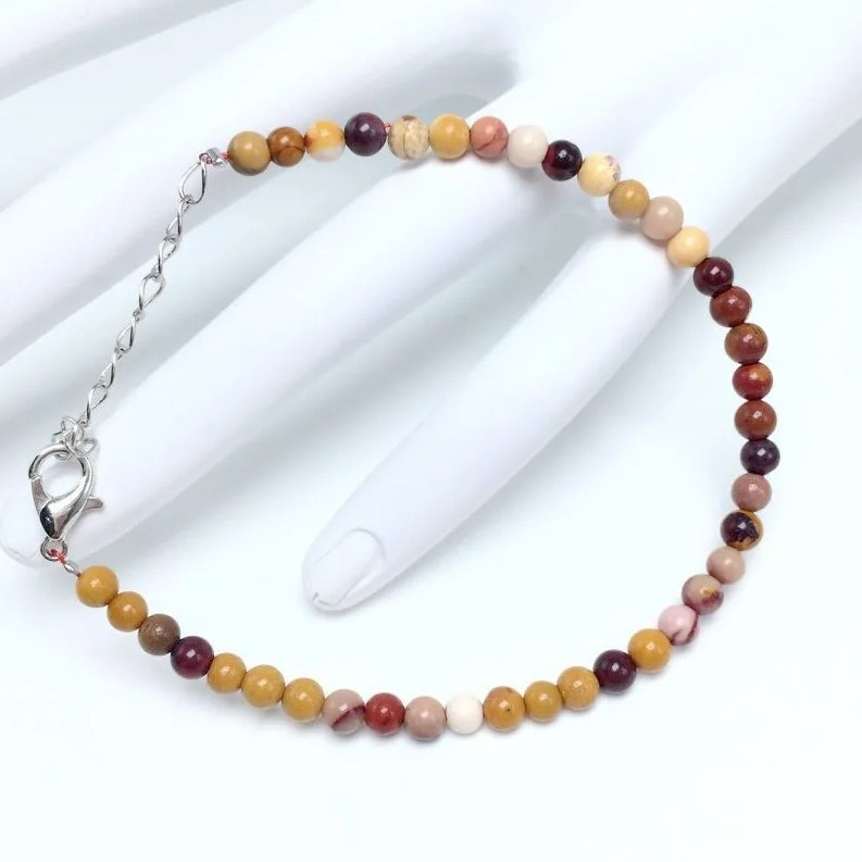 1 pc 4mm Chakra Bead Bracelet Natural Stone Yoga Energy Bangle