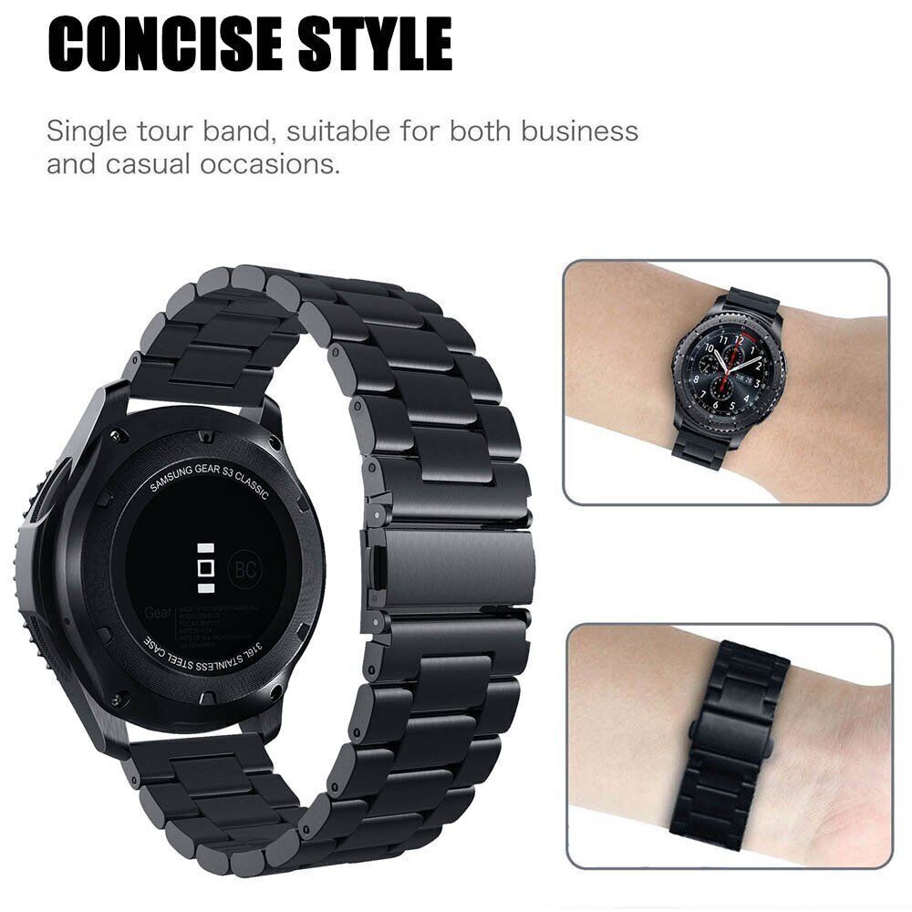 For Fitbit Versa 4 3 / Fitbit Sense 1 2 Stainless Steel Watch Band Strap + Tool