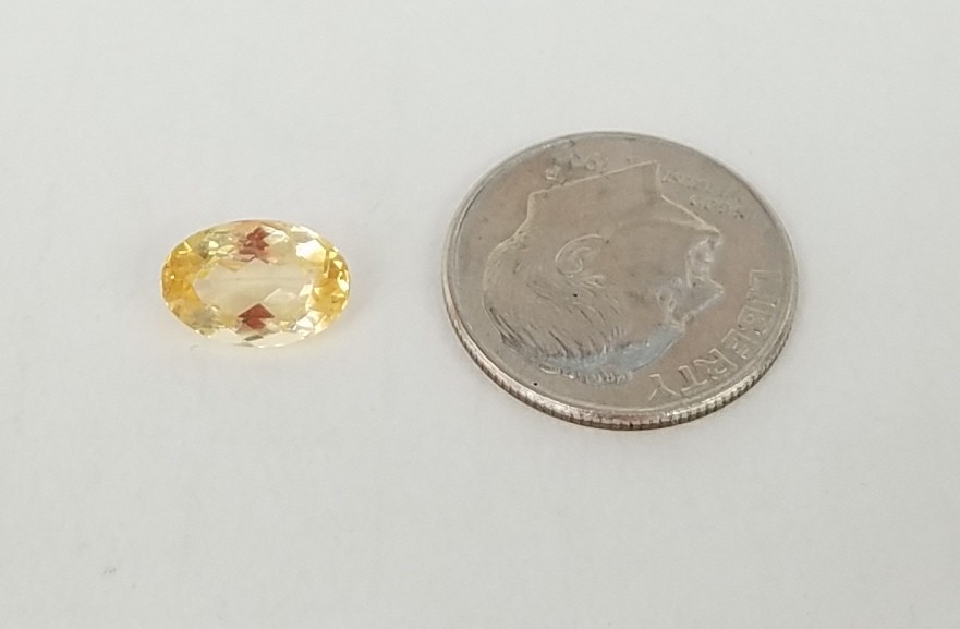 1.91 Carat oval cut precious Topaz loose Gemstone 9.3MM X 6.15MM