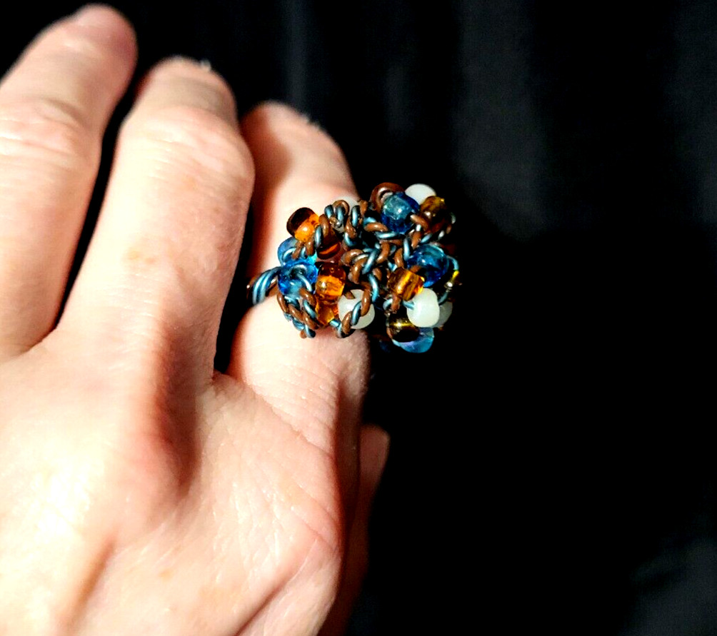 Size 7 Handmade Beaded Ring