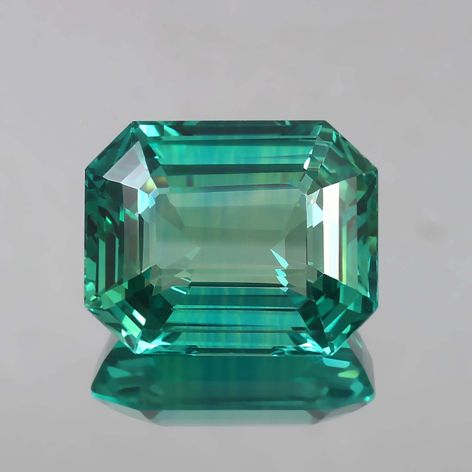 AAA Natural Ceylon Blue Green Parti Sapphire Loose Radiant Cut Gemstone 72.70 Ct
