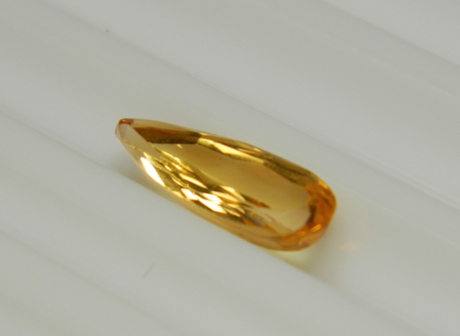 Imperial Topaz 1.91 Ct Clarity IF Pear Cut Natural Golden Brazil I190